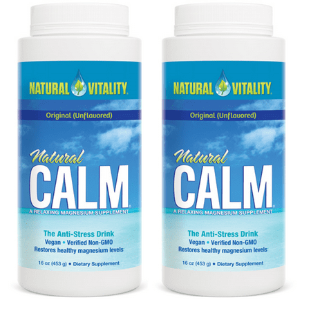 (2 Pack) Natural Vitality Calm Magnesium Supplement, Unflavored, (Best Magnesium Supplement For High Blood Pressure)
