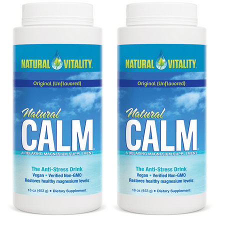 (2 Pack) Natural Vitality Calm Magnesium Supplement, Unflavored, (Best Kind Of Magnesium Supplement)