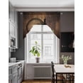 thumbnail image 4 of Red Wine Swag Valances for Windows, Grapes Farmhouse Wooden Grain Country Swag Curtains for Kitchen, Living Room, Small Window Treatments Drapes Curtains for Cafe, Bathroom, Bedroom, 56"x36", 4 of 6
