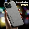 thumbnail image 2 of Allytech Business Case for iPhone 15 Pro Max, [Slim & Lightweight] Silky Feel PU Leather Shockproof Anti-Fingerprint Case Support Magnetic Car Mount for iPhone 15 Pro Max - Darkgray, 2 of 8