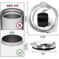 thumbnail image 5 of Magnetic Tumbler Lid, 2-Pack, Fits Yeti, Ozark Trail, Rtic Coffee Tumbler, Magnetic Slider Switch Spill Proof Tumbler Cover (Black & Seafoam), 5 of 5