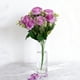 thumbnail image 1 of Rosa Artificial De Plástico Ramo artificial de 6 cabezas de flores de seda para decoración de bodas, fiestas y hogar, 15 x 10 x 30 cm, morado (1 unidad) Rkxzt, 1 of 9