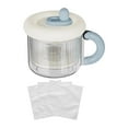 thumbnail image 2 of Filador de yogurt griego, fabricante de yogurt portátil con tapa separador de suero reutilizable con malla fina para la cocina doméstica Azul, 2 of 8