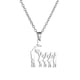 thumbnail image 4 of Collar con colgante de MeMolissa para madre, joyería de acero inoxidable para mujer, esposa, hombre, familia, regalos de amor, 4 of 4