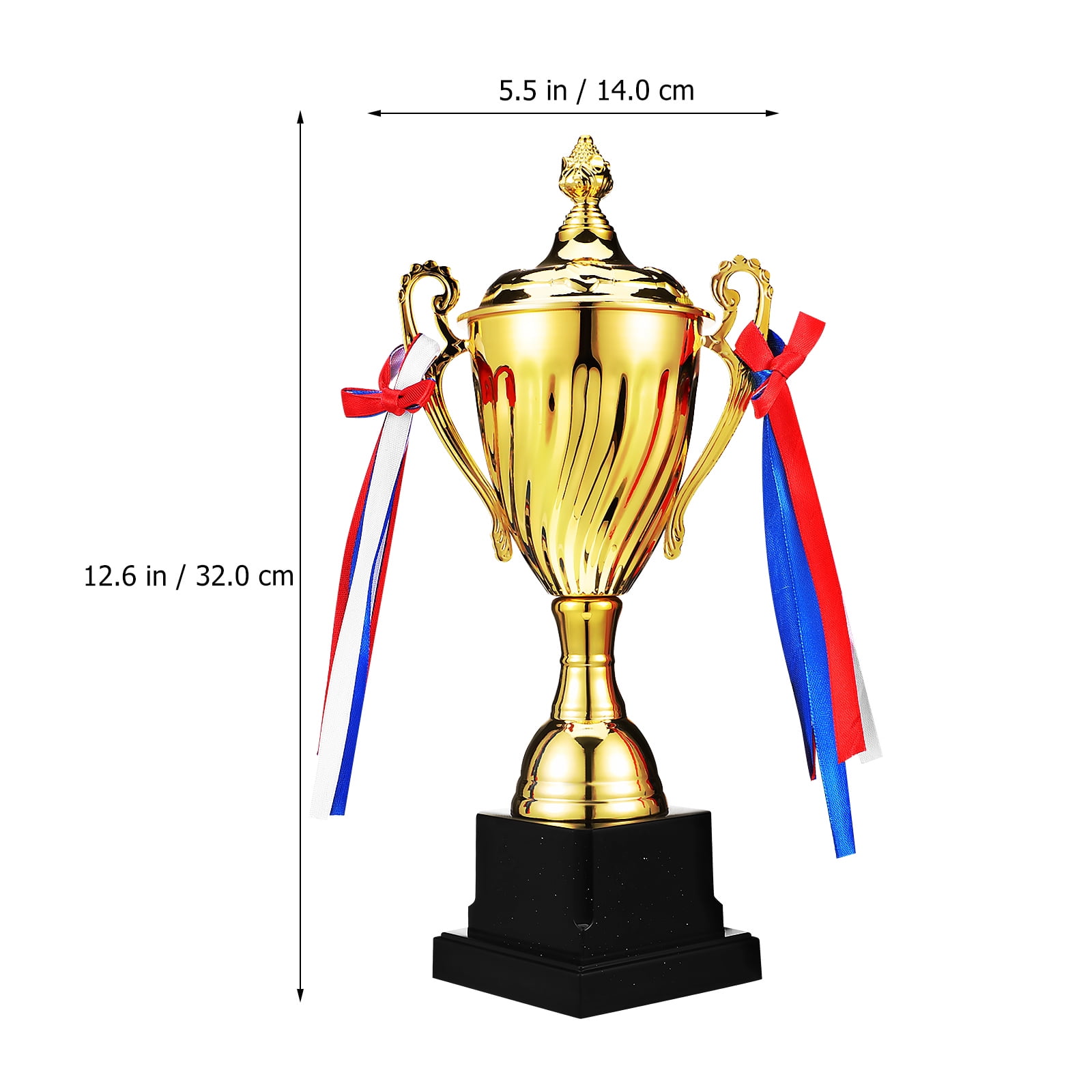 Clispeed Large Metal Trophy Cup with Detailed Carving Design for Sports Awards, Competitions, and Achievement Recognition
