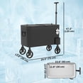 thumbnail image 3 of Outsunny Outdoor Patio Cooler Cart, Rolling Ice Chest with Wheels, Black, 3 of 10