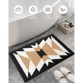 thumbnail image 5 of Shag Bath Rugs Aztec Bohemian Abstract Pattern Plush Soft Fluffy Doormat Floor Carpet,Non-Slip Living Room Bedroom Kitchen Entryway Door Mats Retro Geometric Art, 5 of 6
