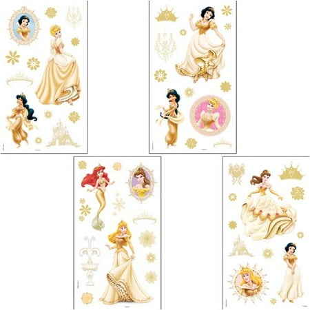 SandyLion Wall Stickers: Disney Princess-Season of Enchantment Gold Glitter