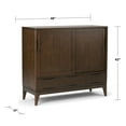 thumbnail image 4 of Harper 48 inch Wide Solid Hardwood Mid-Century Modern Medium Storage Cabinet in Walnut Brown, 4 of 13