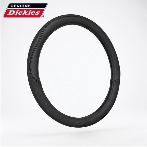 Genuine Dickies Dover Bonded Leather Truck Steering Wheel Cover, Black