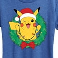 thumbnail image 3 of Pokémon - Pikachu Lights Wreath - Women's Short Sleeve Graphic T-Shirt, 3 of 5