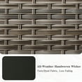 thumbnail image 4 of Ovios 7 Pieces Outdoor Patio Furniture Set PE Wicker Rattan Sofa Set with Solar Table, Black, 4 of 8