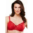 thumbnail image 2 of Women's Lunaire 15211 Whimsy Barbados Lace Demi Bra (Black 40D), 2 of 6