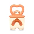 thumbnail image 3 of Cepillo de dientes Silicona Hermoso Handy Forma de animales Handyless Boys Girls Cepillo de dientes Dientes de inodoro interior Herramienta de limpieza con tapa 2-6 Edad Marrón Jumpingount CE011413-03, 3 of 7