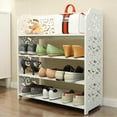 thumbnail image 2 of Ktaxon 4-Tier Standing Shoe Rack, Wood Plastic Board, White, 2 of 9