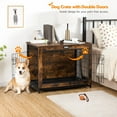 thumbnail image 4 of HOOBRO Dog Crate Furniture Wooden Pet Furniture with Pull-Out Tray Rustic Brown BF802GW03G1, 4 of 5