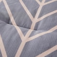 thumbnail image 5 of Peach Leaf Super Soft 100% Cotton 3-Piece Comforter Set with Shams, Queen, Grey Chevron, 5 of 7