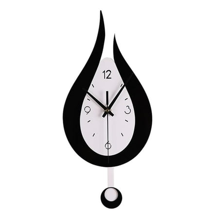 Axioma Pendulum Kitchen Wall Clocks Battery Operated Decorative Black