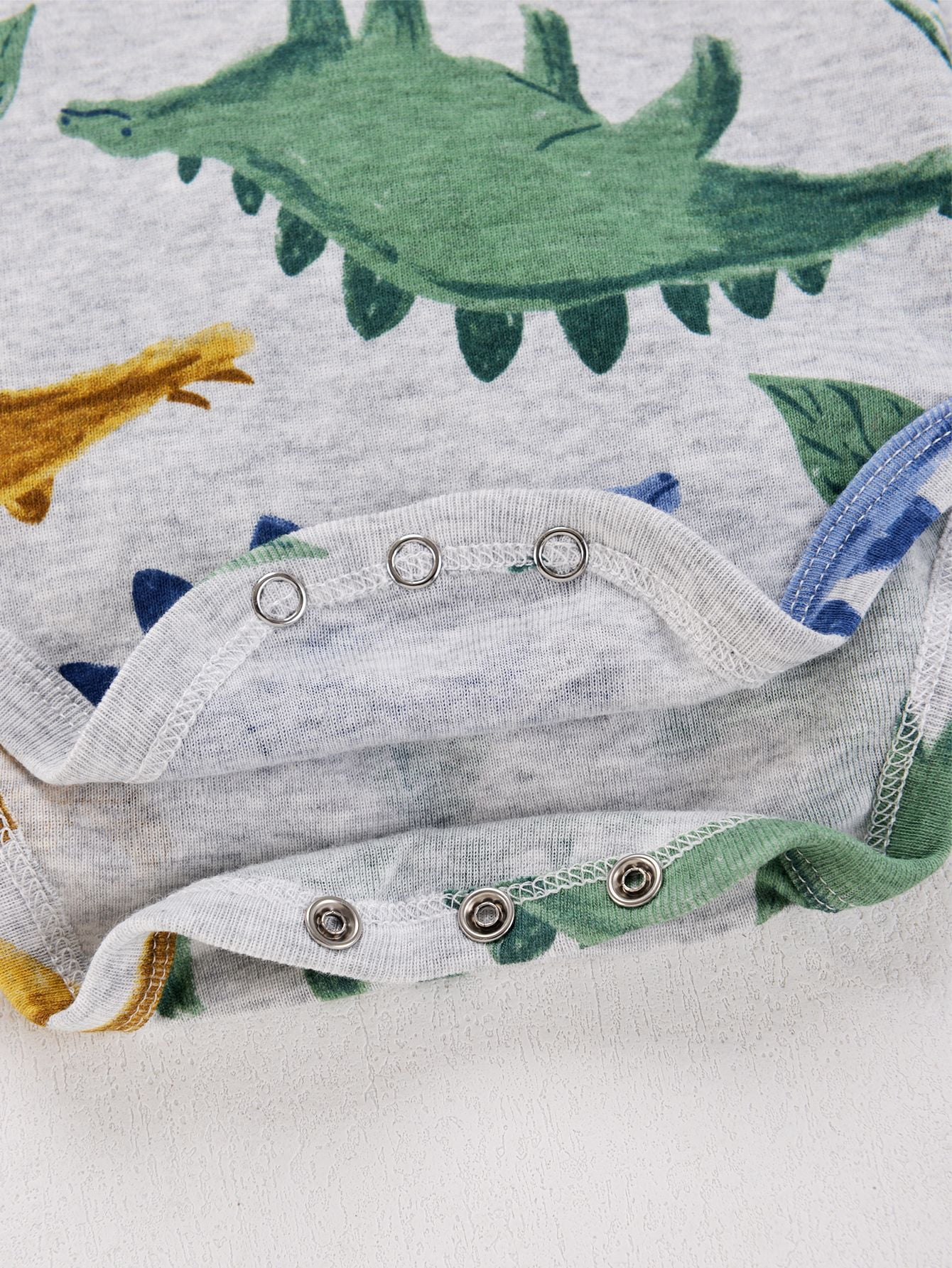 Emy Dola 2-Pack Infant Baby Boys Long-Sleeve Bodysuit 100% Cotton Toddler Boy's Dino Truck Prints Romper Onesies 0-24M