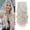 Platinum Blonde, variant on Clip in Hair Extensions, 4 count Blonde Hair Extensions 24" Thick Long Beach Waves hair extensions HE003 Invisible Lace Weft Soft Hairpieces for Women - Blonde