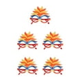 thumbnail image 2 of Marco de anteojos de pluma DIY Wosthever gafas decorativas de carnaval amarillas, 2 of 6