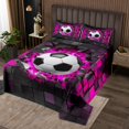 thumbnail image 2 of Erosebridal Soccer Coverlet Set King,Sport Theme Bedding Set,3pcs, 2 of 5