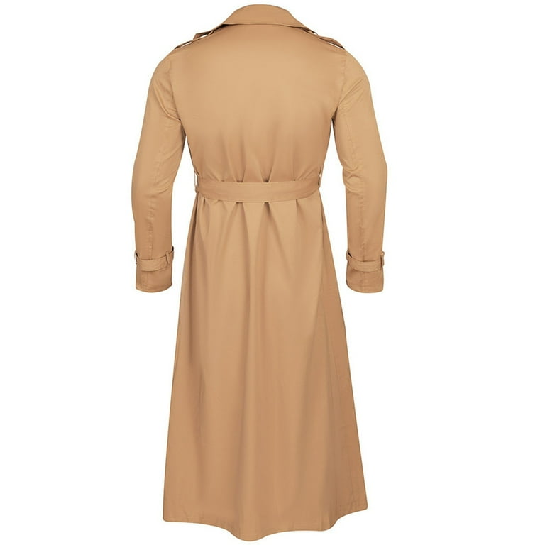 JNGSA Mens Trench Coat Slimming Fit Notch Lapel Double JNGSA Mens Trench Coat Slimming Fit Notch Lapel Double