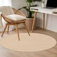 thumbnail image 4 of Round Area Rugs Collection 4 Ft, Khaki Solid Color Non-Slip Residential Carpet, Aesthetics Contemporary Luxury Indoor Crawling Mats Runner Rugs for Living Room/Dining Room/Bedroom, 4 of 8