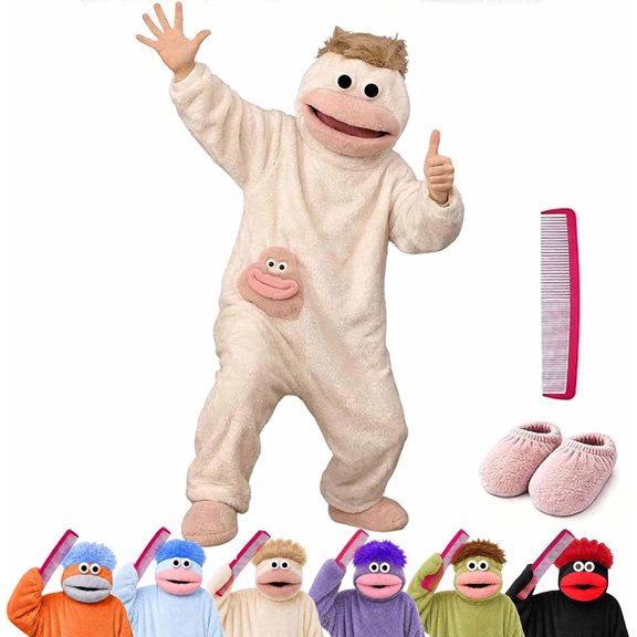 Kintue Goofy Monster Onesie Adult, Plush Halloween Pajamas with Big Mouth Design, Warm Matching Family Pajamas for Couples and Friends