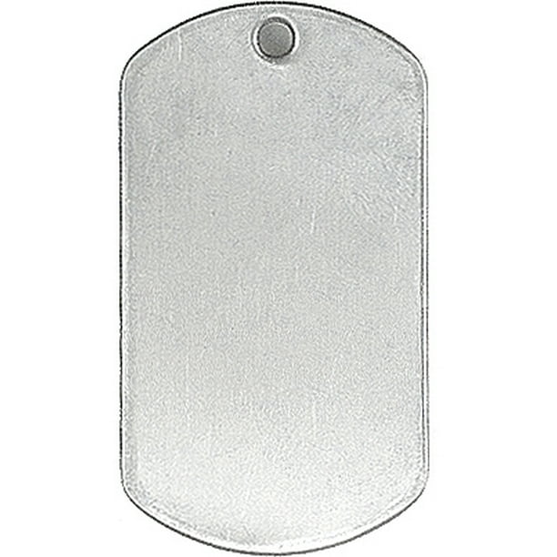 Shiny Silver Stainless Steel GI Type Dog Tag
