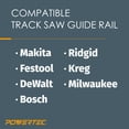 thumbnail image 5 of POWERTEC 2PK T Track Clamp for T Track Accepting 1/4” T bolt/Hex Bolts & 5/16" T Bolt, Hold Down Clamp for Track Saw Guide Rail, T Track, 1/4" T Track, Combo T Track, Multi T Track Fence (71439), 5 of 9