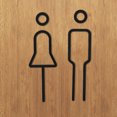 Toilet Sign House Number Signs Restroom Bathroom Acrylic Three