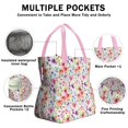 thumbnail image 3 of Pioneer Flower Floral Print Pattern Drawstring Lunch Bag Women - Drawstring Lunch Bag Insulated for Work Office - Stain-Resistant Large Lunchbags for Women with Multi-Pockets, 3 of 6