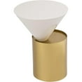 thumbnail image 4 of Home Square Metal Top End Table with Brushed Brass Metal Base - Set of 2, 4 of 4