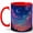 Red, variant on Crescent Moon Sky 11oz Ceramic Mug, Colorful Starry Night Art