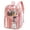 Pink, variant on LISINUO Clear Backpack,Heavy Duty PVC Transparent Backpacks Stadium Approved,School Book Bag(Purple)
