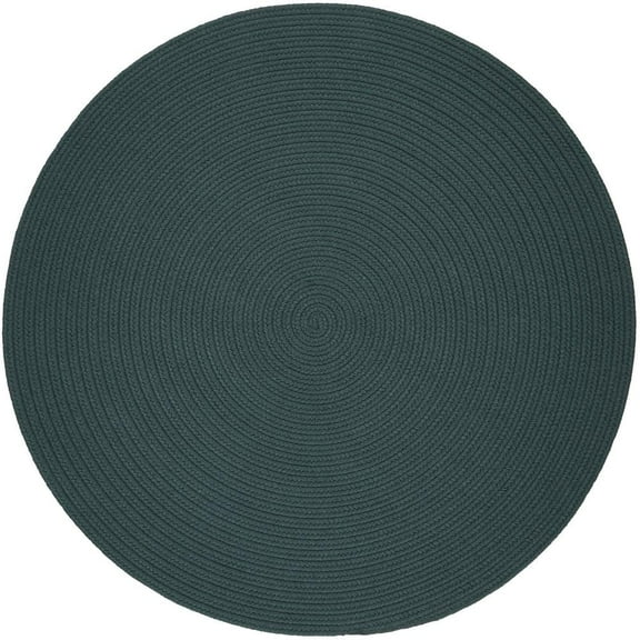 Rhody Rug  Solid 8' Round Rug Teal