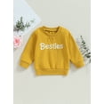 thumbnail image 2 of Bagilaanoe Toddler Baby Girl Casual Sweatshirt Long Sleeve Letter Print Pullover 6M 12M 18M 24M 3T 4T Kids Fall Loose Tee Tops, 2 of 8