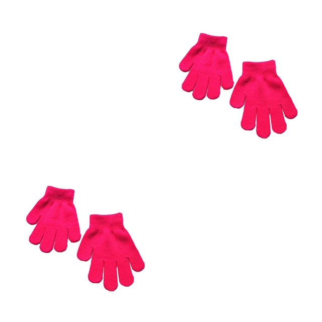 Sonducket 1 par de guantes para niños, cubierta para los dedos, guante para mantener el calor para niños pequeños para exteriores Rosa roja 2Conjunto