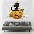 thumbnail image 2 of GZHJMY Tapestry Black Cat On Halloween Pumpkin Tapestry Wall Hanging Decorative Wall&nbsp;Blanket&nbsp;Bedding Tapestry for Bedroom Living Room Dorm 60"x40" Gift Decor, 2 of 7