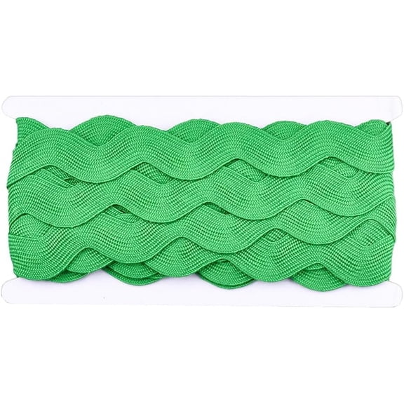 10 Yards 1.57 Inch Green Wide RIC Rac Ribbon Rick Rack Wave Trim Sewing Bending Fringe Polypropylene Fabric Lace Ribbons