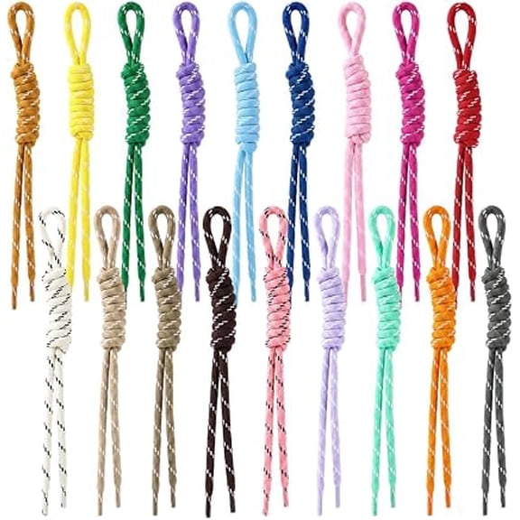 18 pcs Braided Paracord Keychain & Bag Charms Kit - Colorful Nylon Rope Cord Replacement Accessories for Handbag Purse Backpack & Keys