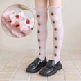 thumbnail image 6 of Baby Girls Long Tube Socks Spring Autumn Thin Kids Strawberry Printed Socks Over Knee Length Stockings, 6 of 8