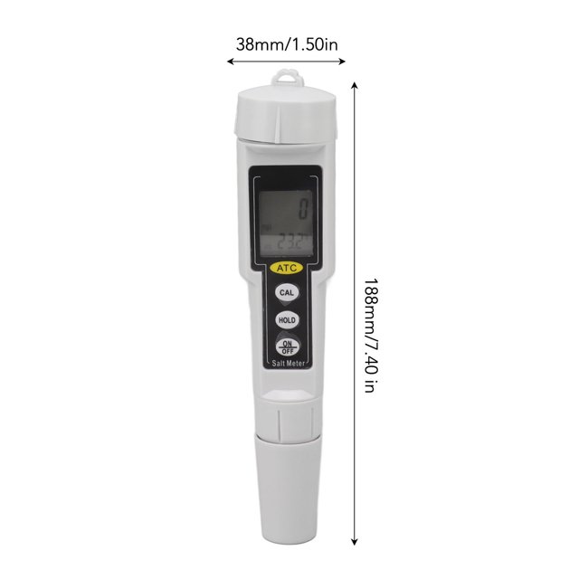 Probador Digital de salinidad, medidor de salinidad LCD portátil impermeable de alta precisión para maricultura de acuario de agua de mar