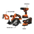 thumbnail image 4 of BLACK+DECKER 20V MAX* Lithium Ion 4 Tool Combo Kit: Drill/Driver, Circular Saw, MOUSE™ Detail Sander and Light, 4 of 9