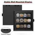thumbnail image 6 of Championship Ring Display Case, 12 Ring Posts Baseball Ring Holder, Wall Mount Wooden Shadow Box for Multiple Championship Rings, 6 of 7