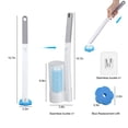 thumbnail image 2 of Disposable Toilet Brush with 48 Refills, Toilet Bowl Wand and Holder Set, Toilet Cleaner Brush Refill Pads, Wall-mounted Toilet Cleaning Stick, 2 of 8