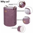 thumbnail image 5 of Cestas organizadoras grandes de 19 pulgadas para guardar ropa, cestas de lavandería con cordón, bolsa de lavandería plegable, cestas de lavandería plegables de gran capacidad (morado, L), 5 of 5