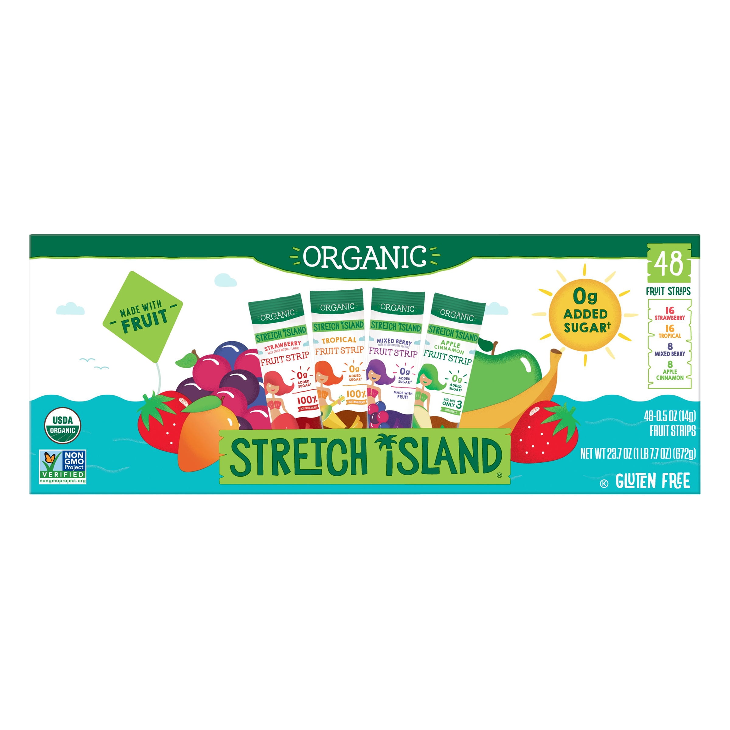 (2 pack) Stretch Island Fruit Leathers Variety Pack, 48 ct, 0.5 oz
