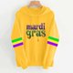 thumbnail image 1 of Uootdi Mardi Gras Womens Drawstring Hoodies for Women Carnival Crewneck Heart Print Hooded Long Sleeve Pullover Festive Color Block Loose Sweatshirts Gift, 1 of 4